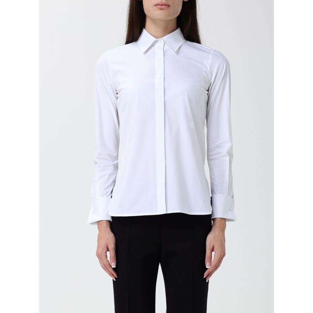 Max Mara Women Max Mara Slim Fit Stretch Cotton Shirt With Concealed Placket